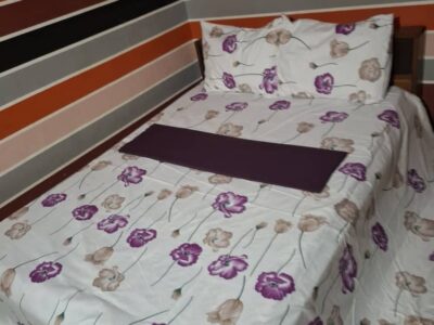 Draps en coton 3 places complet avec couverture